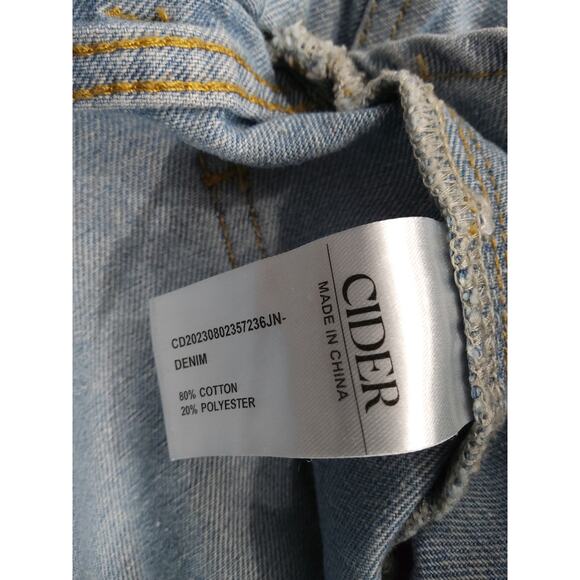 Chambray Denim Ultra Wide Leg jeans buttonfly/High double-waisted Pleated Sz 2 - Picture 7 of 7